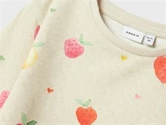 Name It sweatshirt peyote melange med jordbær